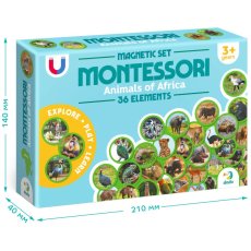 Набор магнитов Монтессори Животные на континентах Африка, DoDo
