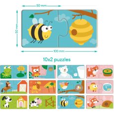 Пазлы Duo Зверята и их жилье, Dodo, 24 эл.