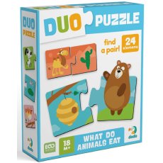 Пазлы Duo Животные Кто Что Ест, DoDo, 24 эл.