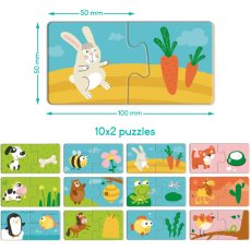 Пазлы Duo Животные Кто Что Ест, DoDo, 24 эл.