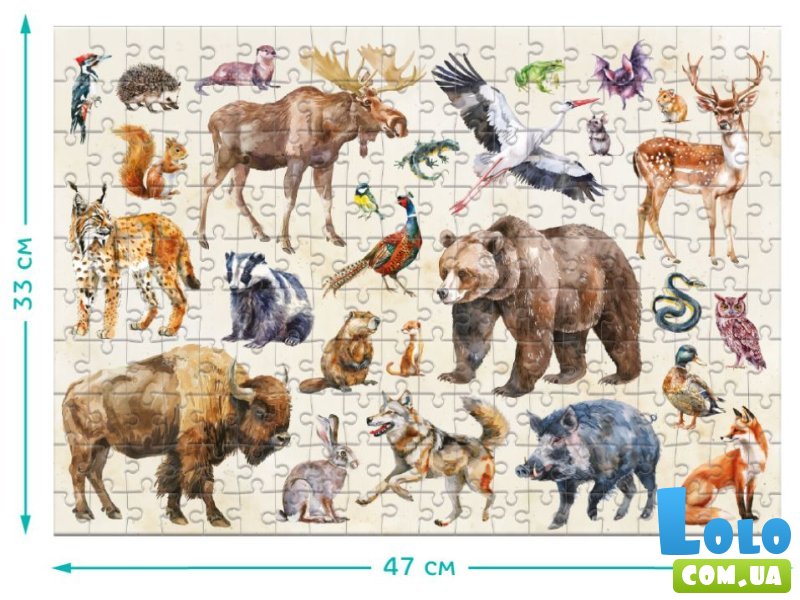 Пазл Лесные животные Монтессори, DoDo, 200 эл.