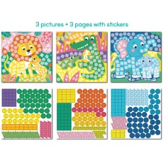 Мозаика с наклейками Зоопарк, DoDo, 3 картинки