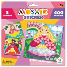 Мозаика с наклейками Принцессы, DoDo, 3 картинки