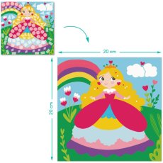 Мозаика с наклейками Принцессы, DoDo, 3 картинки