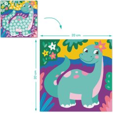 Мозаика с наклейками Динозавры, DoDo, 3 картинки