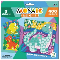 Мозаика с наклейками Динозавры, DoDo, 3 картинки