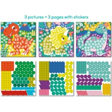 Мозаика с наклейками Динозавры, DoDo, 3 картинки