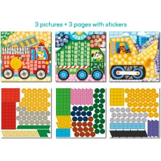 Мозаика с наклейками Транспорт, DoDo, 3 картинки