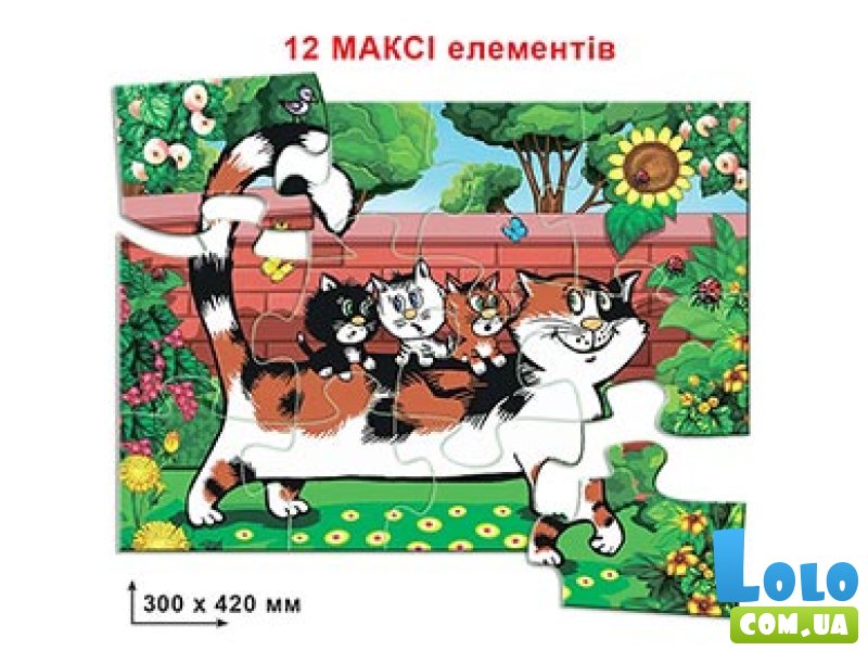 Беби пазл Папа Кот, Енергія плюс, 12 эл.