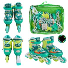 Детские ролики Extreme motion, S (30-33), бирюзовые