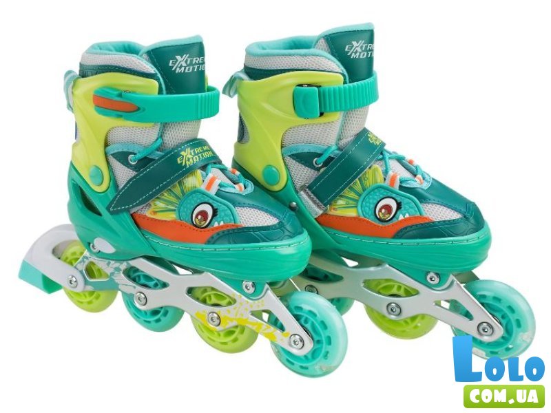 Детские ролики Extreme motion, M (34-37), бирюзовые