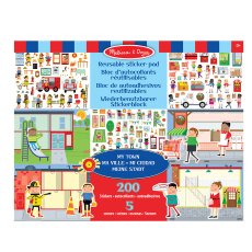 Набор многоразовых наклеек Мой город, Melissa & Doug
