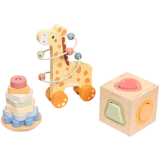 Деревянный подарочный бокс 3в1 Жираф, Tooky Toy