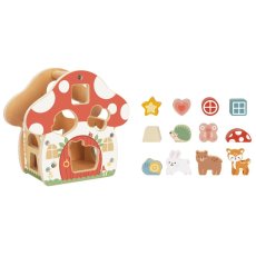 Деревянный сортер Грибной домик, Tooky Toy