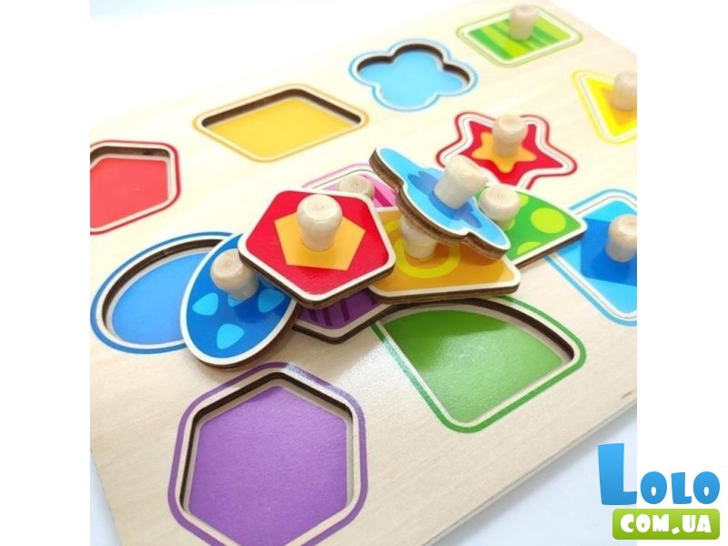 Деревянная рамка-вкладыш Геометрика, Tooky Toy