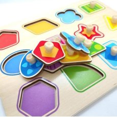 Деревянная рамка-вкладыш Геометрика, Tooky Toy