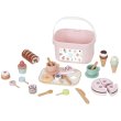 Деревянный набор продуктов на липучках с корзинкой Чаепитие, Tooky Toy