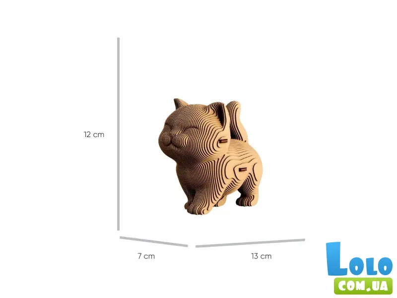 Картонный 3D пазл Walking kitten Cartonic, 56 эл.