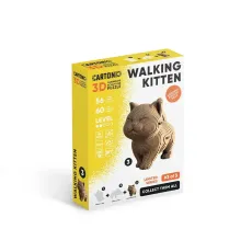 Картонный 3D пазл Walking kitten Cartonic, 56 эл.