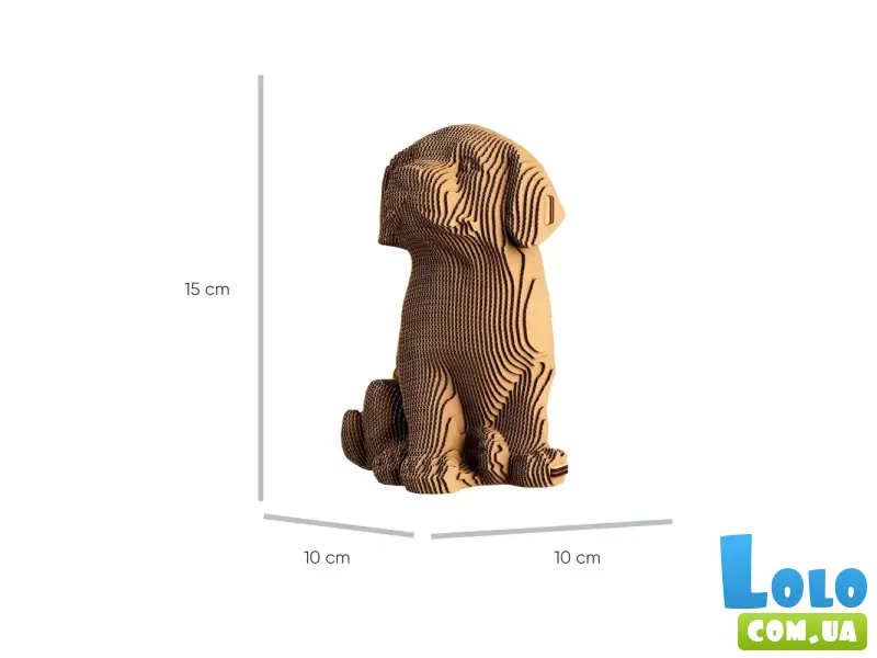 Картонный 3D пазл Labrador Puppy, Cartonic, 86 эл.