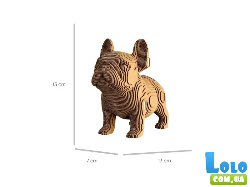 Картонный 3D пазл Bulldog Puppy, Cartonic, 63 эл.