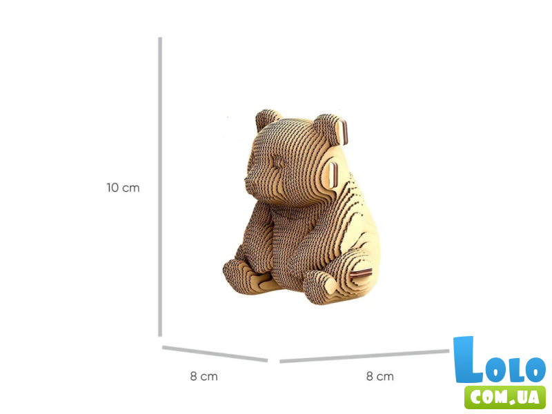 Картонный 3D пазл Panda family, Cartonic, 164 эл.