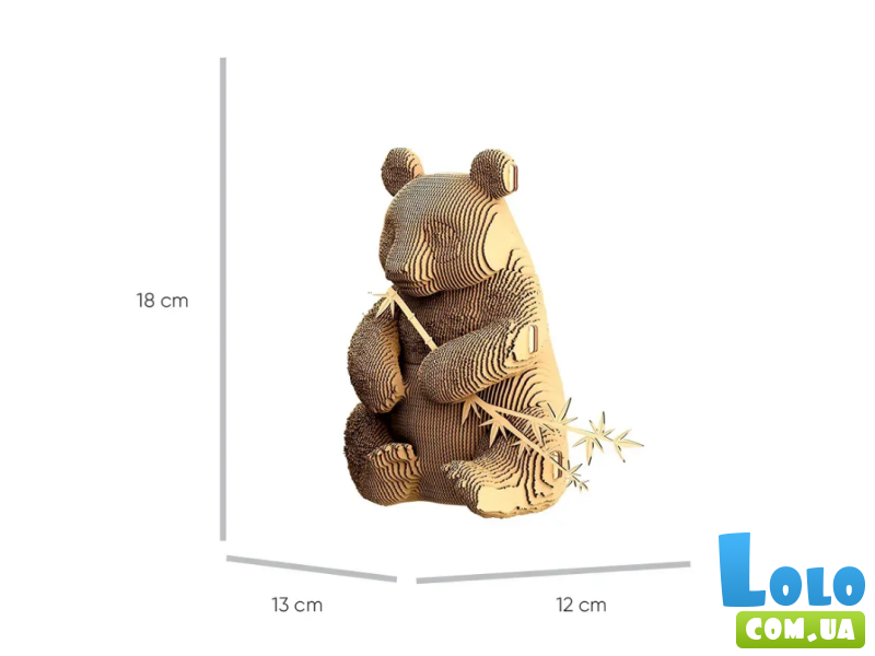 Картонный 3D пазл Panda family, Cartonic, 164 эл.