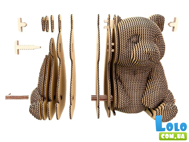 Картонный 3D пазл Panda family, Cartonic, 164 эл.