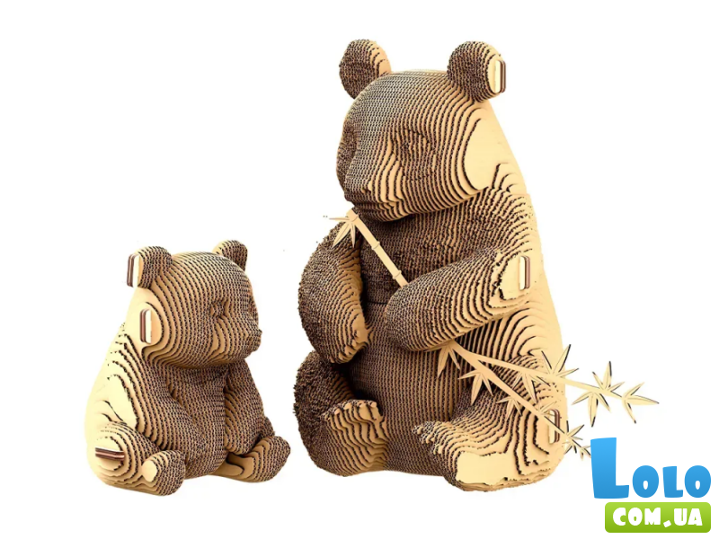 Картонный 3D пазл Panda family, Cartonic, 164 эл.