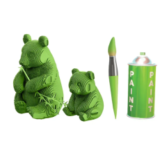Картонный 3D пазл Panda family, Cartonic, 164 эл.