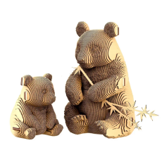Картонный 3D пазл Panda family, Cartonic, 164 эл.