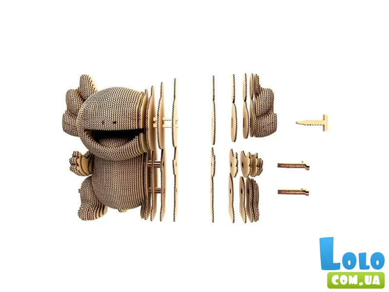 Картонный 3D пазл Трио Аксолотлов, Cartonic, 262 эл.