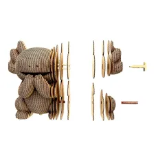 Картонный 3D пазл Трио Аксолотлов, Cartonic, 262 эл.