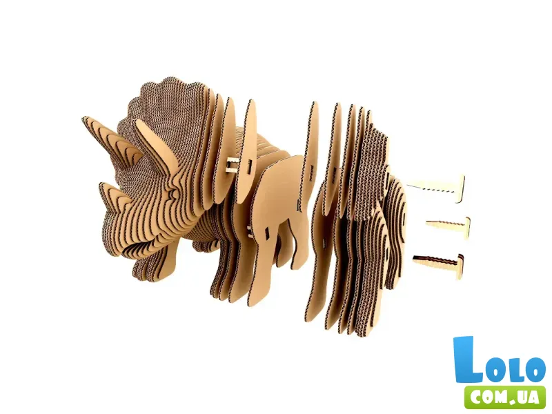 Картонный 3D пазл Трио Динозавров, Cartonic, 312 эл.