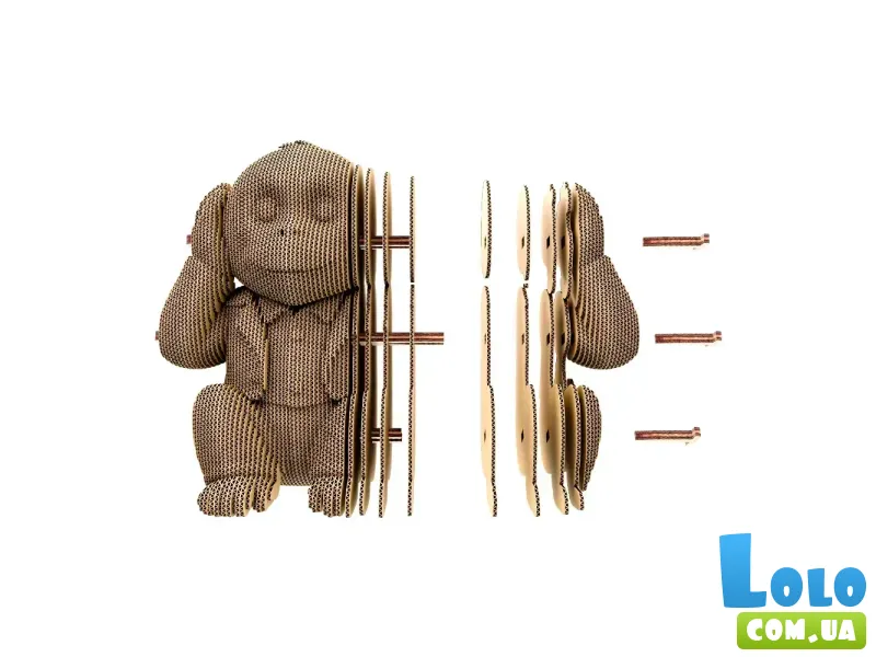 Картонный 3D пазл Трио Мавпенят, Cartonic, 280 эл.