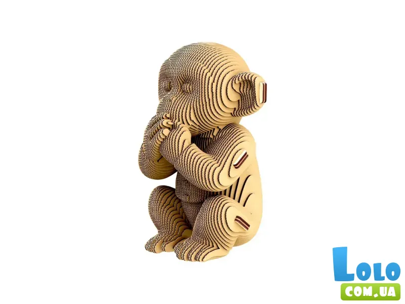Картонный 3D пазл Трио Мавпенят, Cartonic, 280 эл.