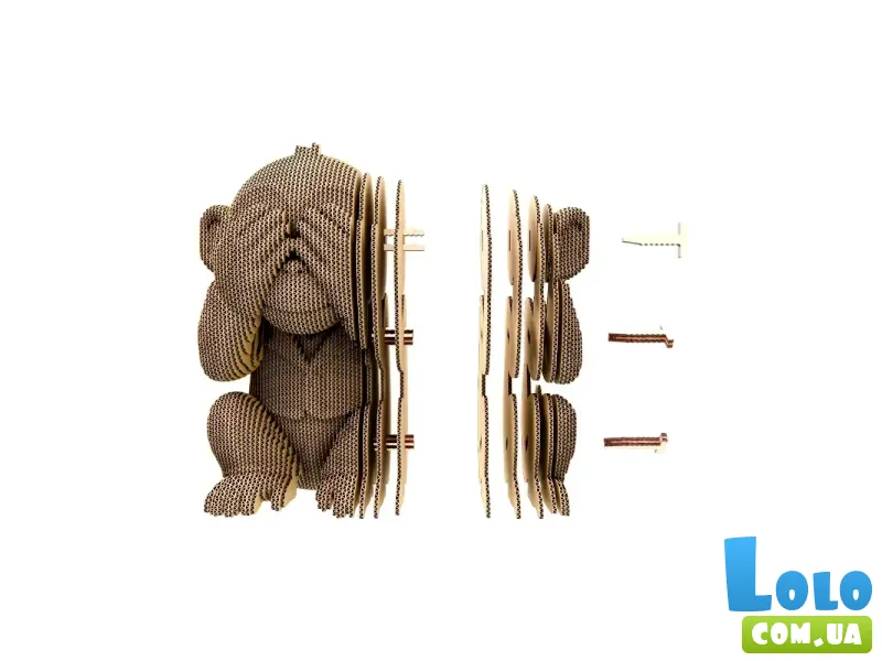 Картонный 3D пазл Трио Мавпенят, Cartonic, 280 эл.