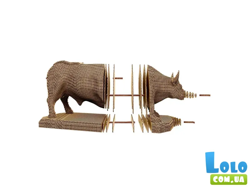 Картонный 3D пазл Бык, Cartonic, 288 эл.