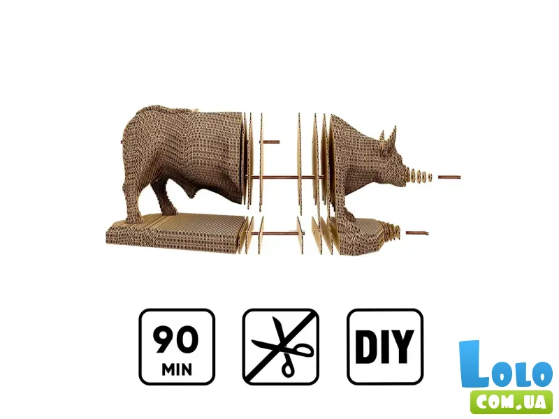 Картонный 3D пазл Бык, Cartonic, 288 эл.