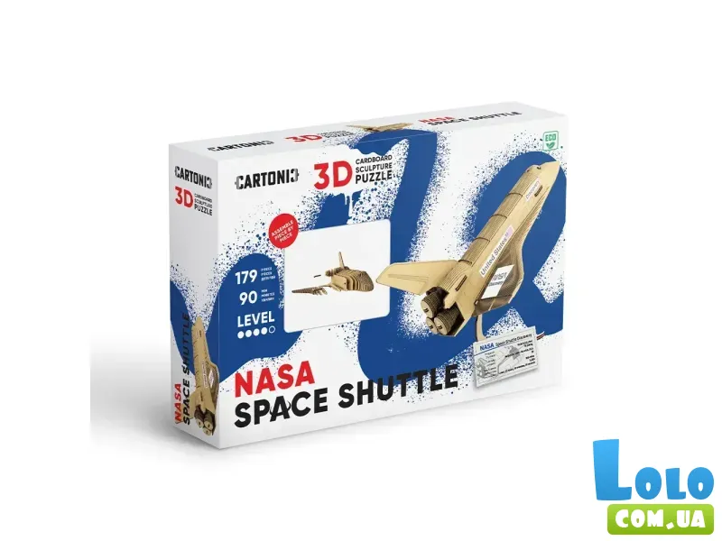 Картонный 3D пазл Шаттл NASA, Cartonic, 179 эл.