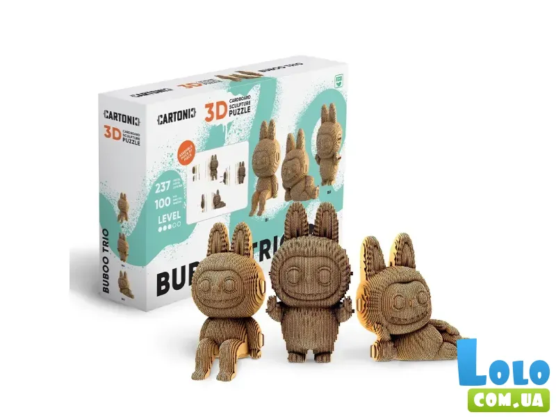 Картонный 3D пазл Трио Бубу, Cartonic, 237 эл.