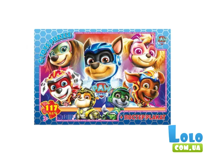 Пазл Paw Patrol, G-Toys, 117 эл.