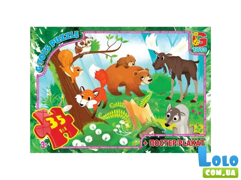 Пазл Лесные жители, G-Toys, 35 эл.