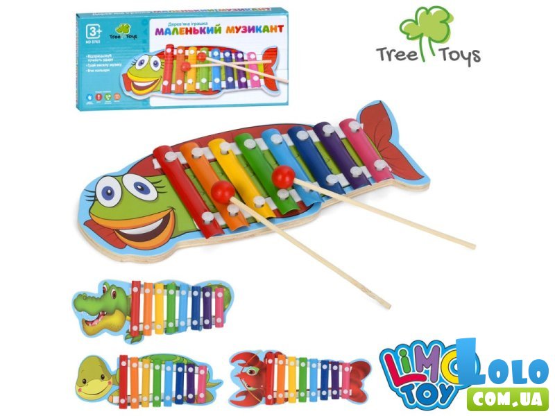 Деревянная игрушка Ксилофон, Limo Toy (в ассортименте)