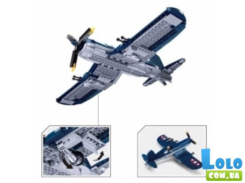 Конструктор Army Военный самолет, Sluban (M38-B1109), 550 дет.