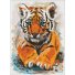 Алмазная мозаика Маленький тигренок, Идейка (30х40 см)