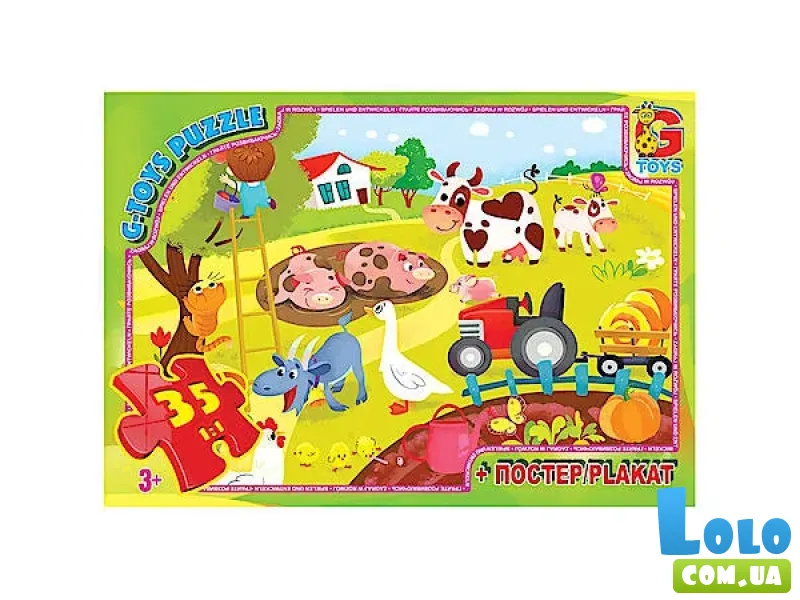 Пазлы Учимся с удовольствием. Жизнь на ферме, G-Toys