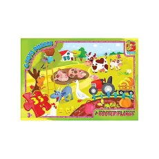 Пазлы Учимся с удовольствием. Жизнь на ферме, G-Toys