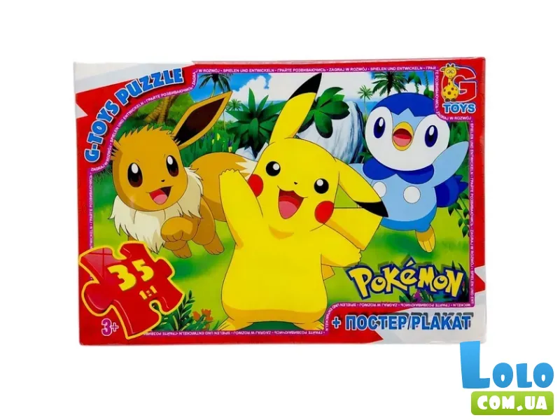 Пазл Pokemon, G-Toys, 35 эл.