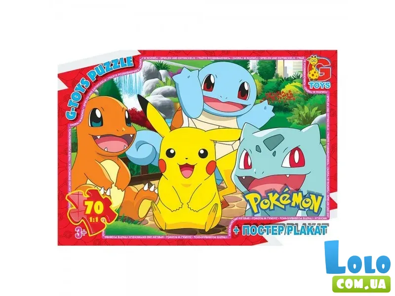 Пазл Pokemon, G-Toys, 70 эл.